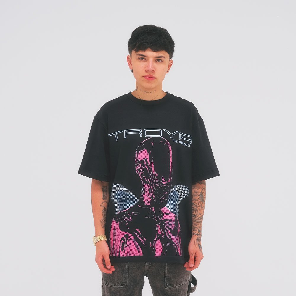 CAMISETA NEGRA BODY PURPLE