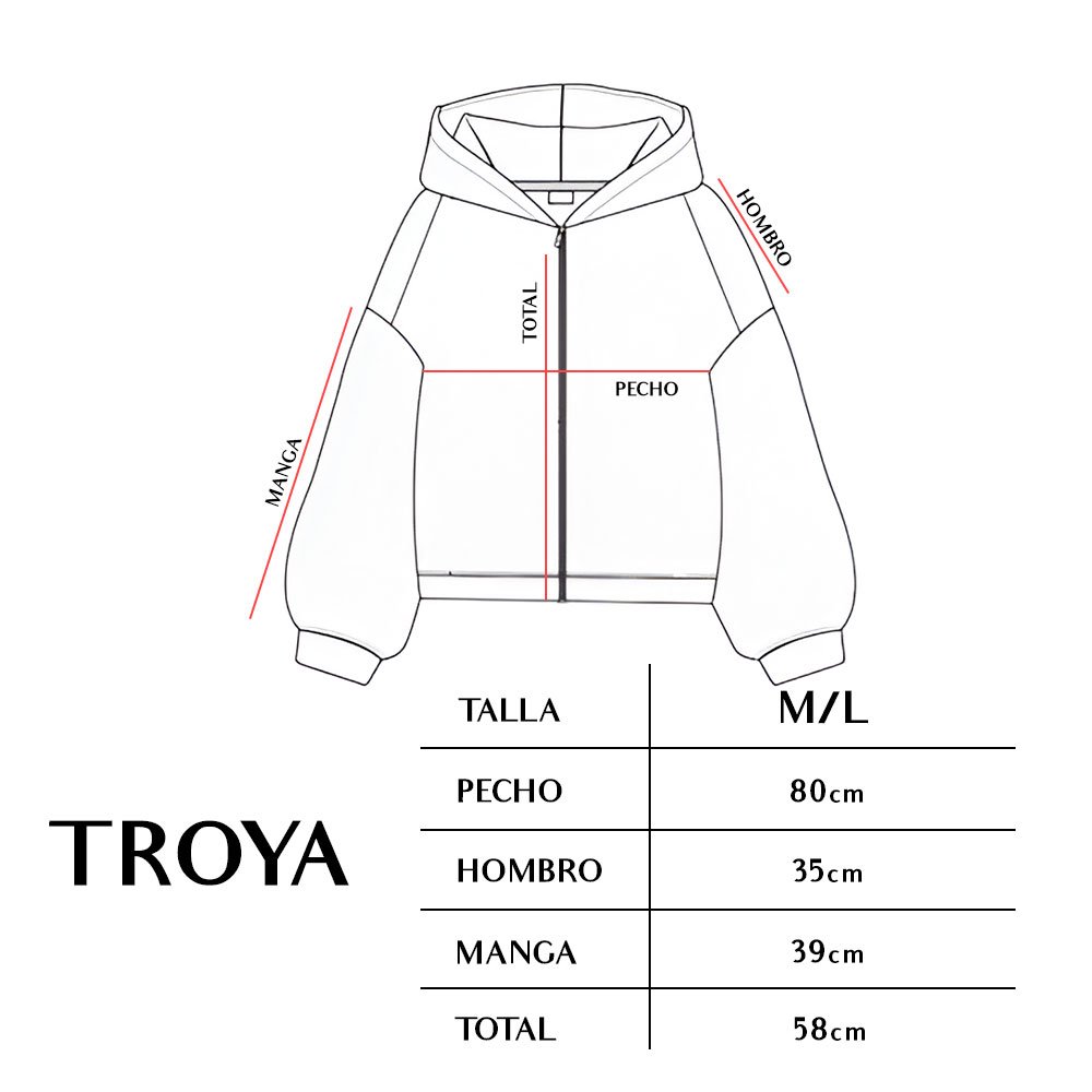 HOODIE MÓNACO CREMALLERA